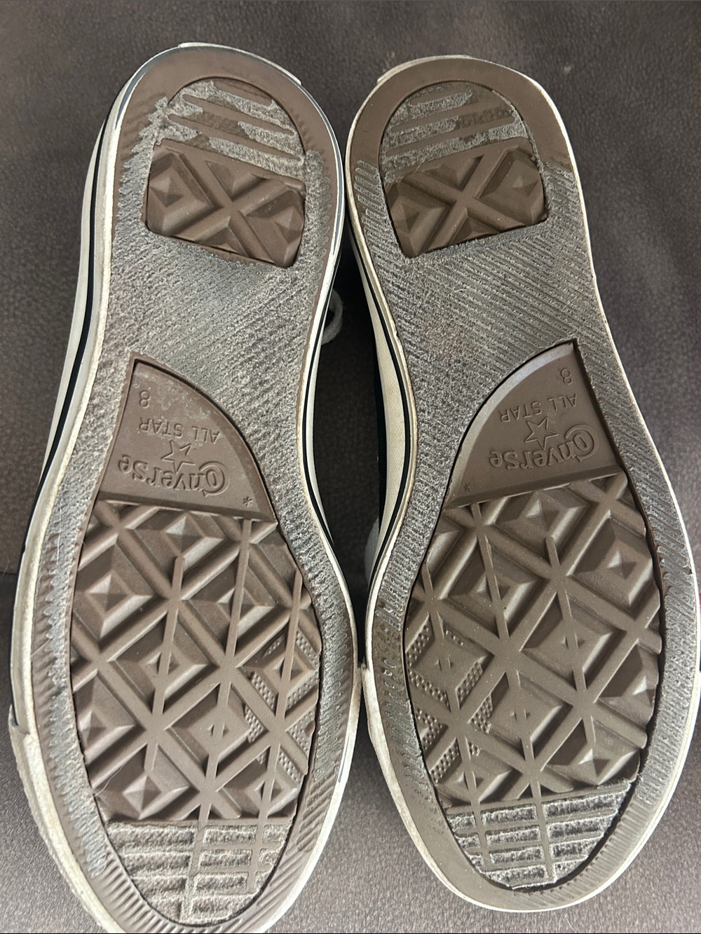 Converse Men's Black and White Low Top Canvas Sneakers - Picture 5 of 5